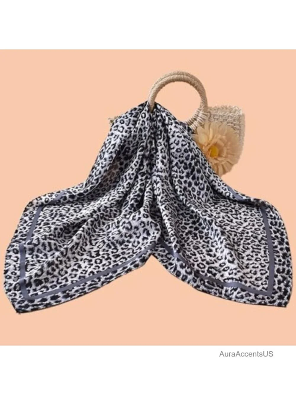 Lightweight Silky Satin Square Scarf for Women - Hair Bandana